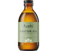 Fushi Organic Castor Oil 250ml Glass Bottle 100% Pure Cold & Fresh-Pressed For Dry Skin & Hair Growth, Eyelashes & Eyebrows Hexane Free Natural Food