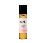 Fushi Organic Cherry Lip Oil - 100% Natural Hydrating Lip Oil with Castor, Cherry, Shea & Almond Nut Oils - Restoring Natural Shine & Moisture 10ml Roller Ball