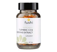Fushi Turmeric C3 & BioPerine Extract High Strength, 60 Caps | 500 mg High Strength | Fresh-Ground | Min 95% Curcuminoids |Wholefood | Ethical & Vegan Society Approved | Manufactured in the UK