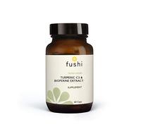 Fushi Turmeric C3 & BioPerine Extract High Strength, 60 Caps | 500 mg High Strength | Fresh-Ground | Min 95% Curcuminoids |Wholefood | Ethical & Vegan Society Approved | Manufactured in the UK