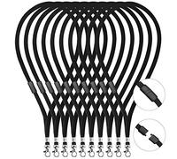 Fushing Lanyards for Neck,10 Pcs Breakaway Safety Lanyard with Metal Clip for Id Card Holder