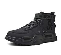Fushiton Mens High Top Trainers Fashion Sneakers for Men Freestyle Hi-Top Walking Jogging Athletic Fitness Outdoor Shoes Grey