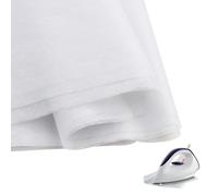 Fusible Interfacing Fabric 1 x 2m White Non-Woven Lightweight Fusible Iron On Interfacing Fabric Washable Adhesive Lining for Sewing Crafts, Quilting, Topstitching, Crafting, Collars and Dress Making