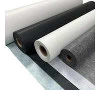 Fusible Interfacing Fabric Non-Woven Lightweight Fusible Iron On Interfacing Fabric for Sewing Crafts (Heavy Weight, White)