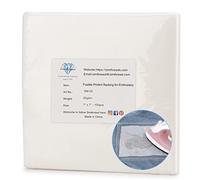 Fusible Iron-on Embroidery Backing Protect Flexible Knit Mesh Interface - 7" x 7", 100 Precut Sheets, Prevent Scratchy Itchy from Embroidery Stitch