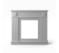 Fuside Fireplace Surround Freestanding Fireplace Cover Frame for Electric Fireplace, Wooden Fireplace Mantel Shelf Decorative Frame for Living Room Hallway,White/Grey (Grey)