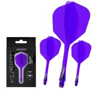 WINMAU | Fusion Integrated Dart Flight & Stem | No.6 |Purple | Short