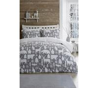 Fusion 'Arctic Animals' Christmas Duvet Cover Set in Grey | Size: Double Fusion Grey Double