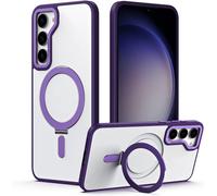 TECHGEAR Galaxy S24 Plus Stand Case [Fusion Armour Ring] Premium Hybrid Tough Rugged Protective Magnetic Kickstand Case, Wireless Charging Compatible Case for Samsung Galaxy S24+ [Purple]