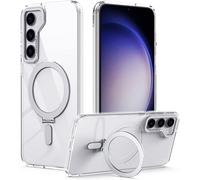TECHGEAR Galaxy S24 Plus Stand Case [Fusion Armour Ring] Premium Hybrid Tough Rugged Protective Magnetic Kickstand Case, Wireless Charging Compatible Case for Samsung Galaxy S24+ [Clear]