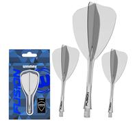 WINMAU Darts Fusion Integrated Flight & Shaft System - Arrow Shape & Design - Clear Colour, Medium Length