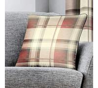 Fusion - Balmoral Check - 100 Percent Cotton Cushion Cover in Blush, 43 x 43 cm