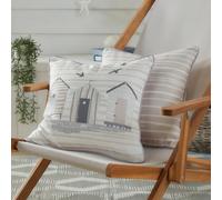 Fusion Beach Huts Outdoor/indoor Water & Uv Resistant Filled Cushion