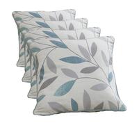 Fusion - Beechwood - 100% Cotton Filled Cushion - 43 x 43cm in Duck Egg (Pack of 4)