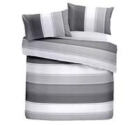 Fusion Duvet Cover and Two Pillow Cases, 52% Polyester / 48% Cotton, Grey, Double