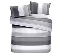 Fusion Duvet Cover and Two Pillow Cases, 52% Polyester / 48% Cotton, Grey, King