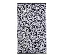 Fusion - Black Animal Print Hand Towel (50 x 90cm) - 100% Cotton - Cheetah/Leopard Paw Print - Safari Zoo Animal Towel - Black & White Hand Towel/Small Towel/Head Towel - Bathroom Accessory