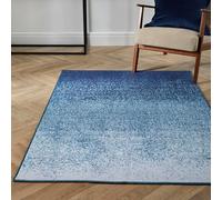 Fusion - Blue Gradient Rug (180 x 120cm) - Low Pile, Hypoallergenic, Machine Washable, Non-Slip - Blue Ombre - Living Room & Bedroom Decor