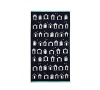 Fusion - Blue Nautical Bath Towel (70 x 130cm) - 100% Cotton - Reversible Design - Nautical Beach Huts Towels - Beach Towel - Navy Blue & White Bath Towel/Bath Sheet - Bathroom Accessory