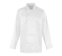Fusion Catering Chef's Jacket: Unisex Long Sleeve (XS, White)