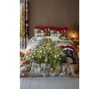 Fusion 'Christmas Tree' Festive Scene Print Duvet Cover Set | Size: Single Fusion Multicolor Single