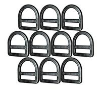 Fusion Climb Kendo Carbon Steel Drop Forged Single Slotted D-Ring Black MBS 23KN 10-Pack