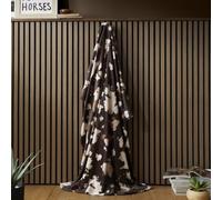 Fusion Cow Print Fleece Chocolate Throw - Maximalist Blanket - Recycled Polyester - 120x150cms