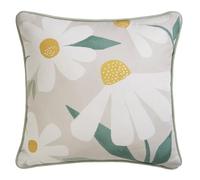 Fusion - Daisy Flower Cushion (43 x 43cm) - Soft Velvet - Filling Included - Reversible Designs - Piped Edge - Yellow Floral Cushion with Cover Included/Cushion Insert - Yellow Flower Throw Pillow
