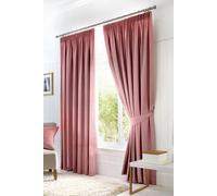 Fusion 'Dijon' Pair of Tiebacks For Pencil Pleat Curtains in Rose Fusion Rose