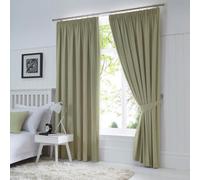 Fusion Dijon Thermal And Blackout Fully Lined Pencil Pleat Curtains