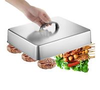 Fusion Dome for Cooking, Rectangular Stainless Steel Lid with Non-Slip Handle, Lid for BBQ - Barbecue, Wood Burger, Outdoor, Burger, Vegetables, Meat, Grill, Grill, Grilling