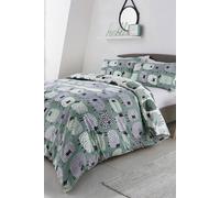 Fusion 'Dotty Sheep' Fun Reversible Duvet Cover Set in Duck Egg Blue | Size: Single Fusion Duck Egg Blue Single