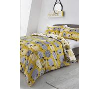 Fusion 'Dotty Sheep' Fun Reversible Duvet Cover Set in Mustard | Size: Super King Fusion Mustard Super King