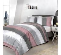 Fusion Duvet Cover and Two Pillow Cases, 52% Polyester / 48% Cotton, Blush, Double
