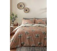 Fusion Ella the Elephant Reversible Duvet Cover Set Terracotta