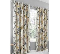 Fusion Ensley Pair of Eyelet Curtains Natural
