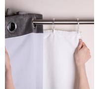 Fusion Eyelet Blackout Lining White Eyelet Curtains (117 x 137cm) - Lined - Polyester Window Curtains