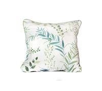 'Fernworthy' Spring Breeze Botanical Print Filled Cushion 100% Cotton Fusion Green 43cm x 43cm
