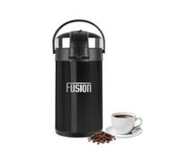 Fusion Food Care Airpot Flask 3L Double Wall Insulated Thermal Coffee Carafe With Pump Action Stainless Steel Insulated Vacuum Flask Black
