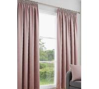 Fusion Galaxy Thermal Dim Out Pencil Pleat Curtains Blush