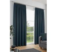 Fusion Galaxy Thermal Dim Out Pencil Pleat Curtains Navy