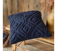 Fusion Geo Fleece Navy Fleece & Sherpa Filled Cushion