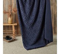 Fusion Geo Fleece Navy Super Soft Fleece & Sherpa Throw