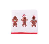 Fusion 'Gingerbread' 100% Cotton Festive 2 Pack Hand Towels in White Fusion White