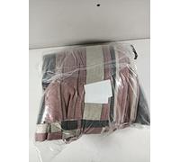 Fusion Whitworth Striped Blush Eyelet Curtains Pink, Grey and Cream