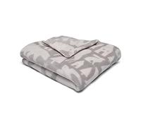 Fusion - Grey Woodland Animals Fleece Blanket (120 x 150cm) - Soft & Cosy - Scandi Throw - Fox, Bear & Rabbit Print Throw in Light Grey - Forest Animals & Scandinavian Theme Blanket/Throw for Home