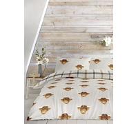 Fusion Highland Cow Duvet Cover Set - Ochre Grey