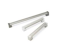 Fusion Kitchen Cabinets Square Handle, 320mm Centres, Brushed Nickel/chrome, Pack Of 25