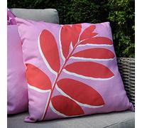 Fusion - Leaf Print - Outdoor Cushion Cover - 43 x 43cm in Pink
