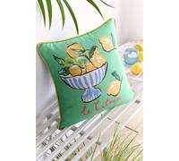 Fusion 'Lemon Fruit Bowl' Outdoor Water Resistant Filled Cushion | Size: 43 cm x 43 cm Fusion Multicolor 43 cm x 43 cm